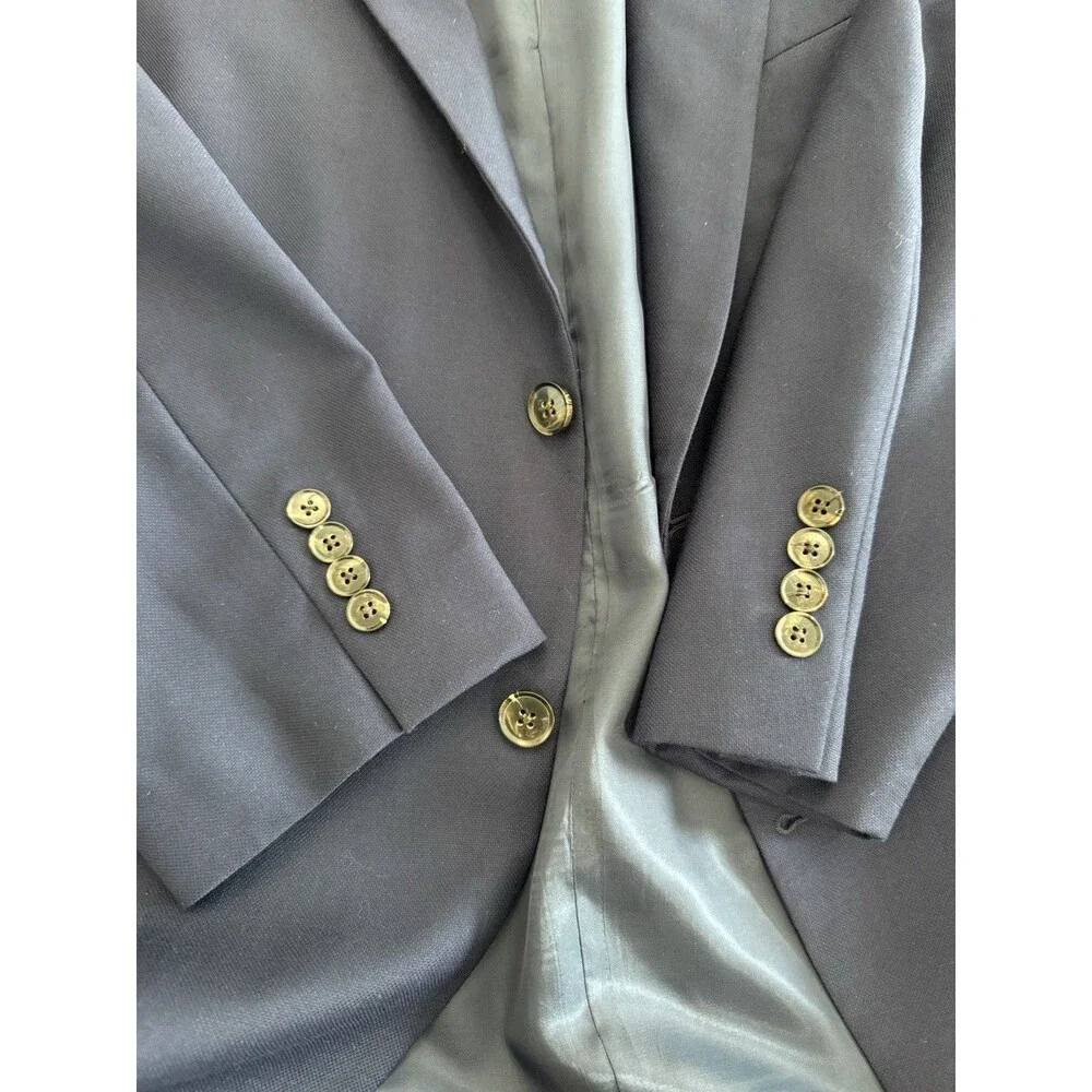 Peter Millar Wool Navy Sports Coat Blazer 48R